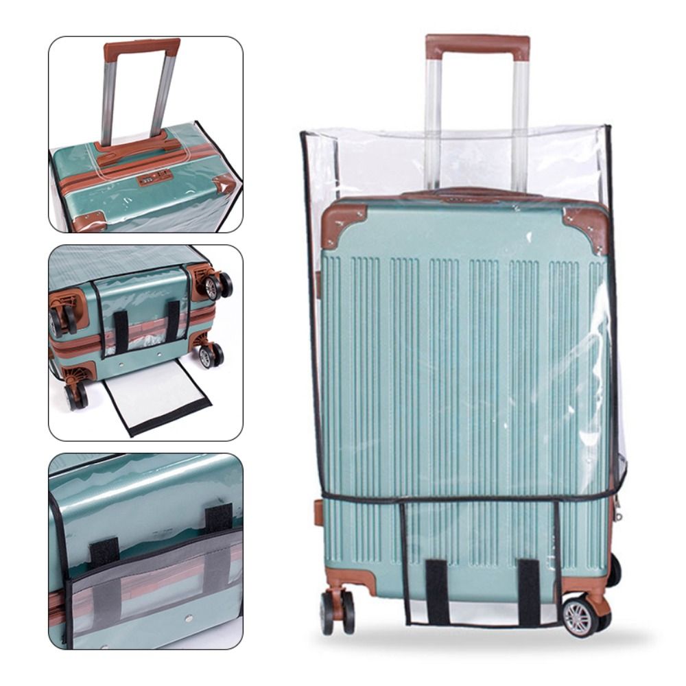 Waterproof Suitcase Cover Protector - Şeffaf PVC Valiz Kılıfı, Seyahat Aksesuarları,