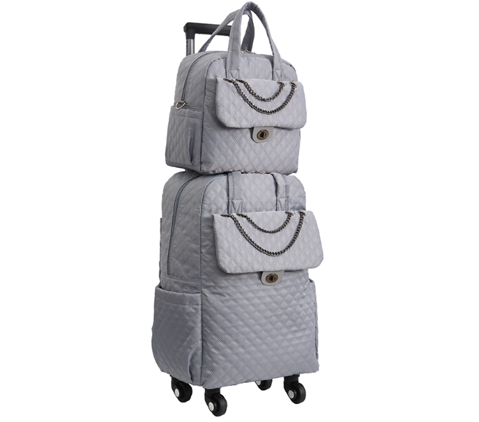 Foldable Rolling Luggage Bag - Kadınlar El Bagajı Taşıyor Tekerlekli Çanta