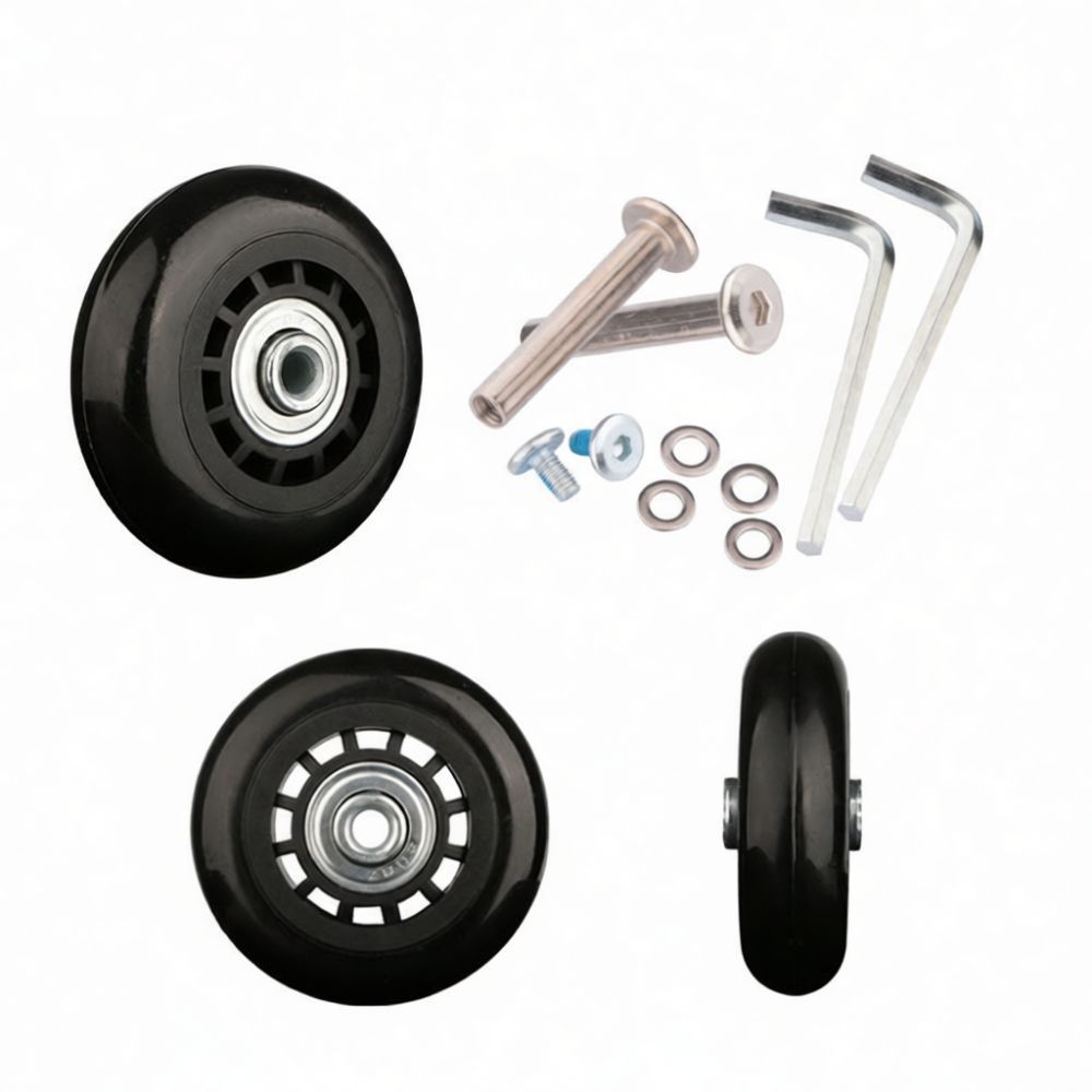 Silent Replacement Luggage Wheels - Valiz Tekerlekleri, Kauçuk Tekerlekler, Sessiz, Aşınmaya