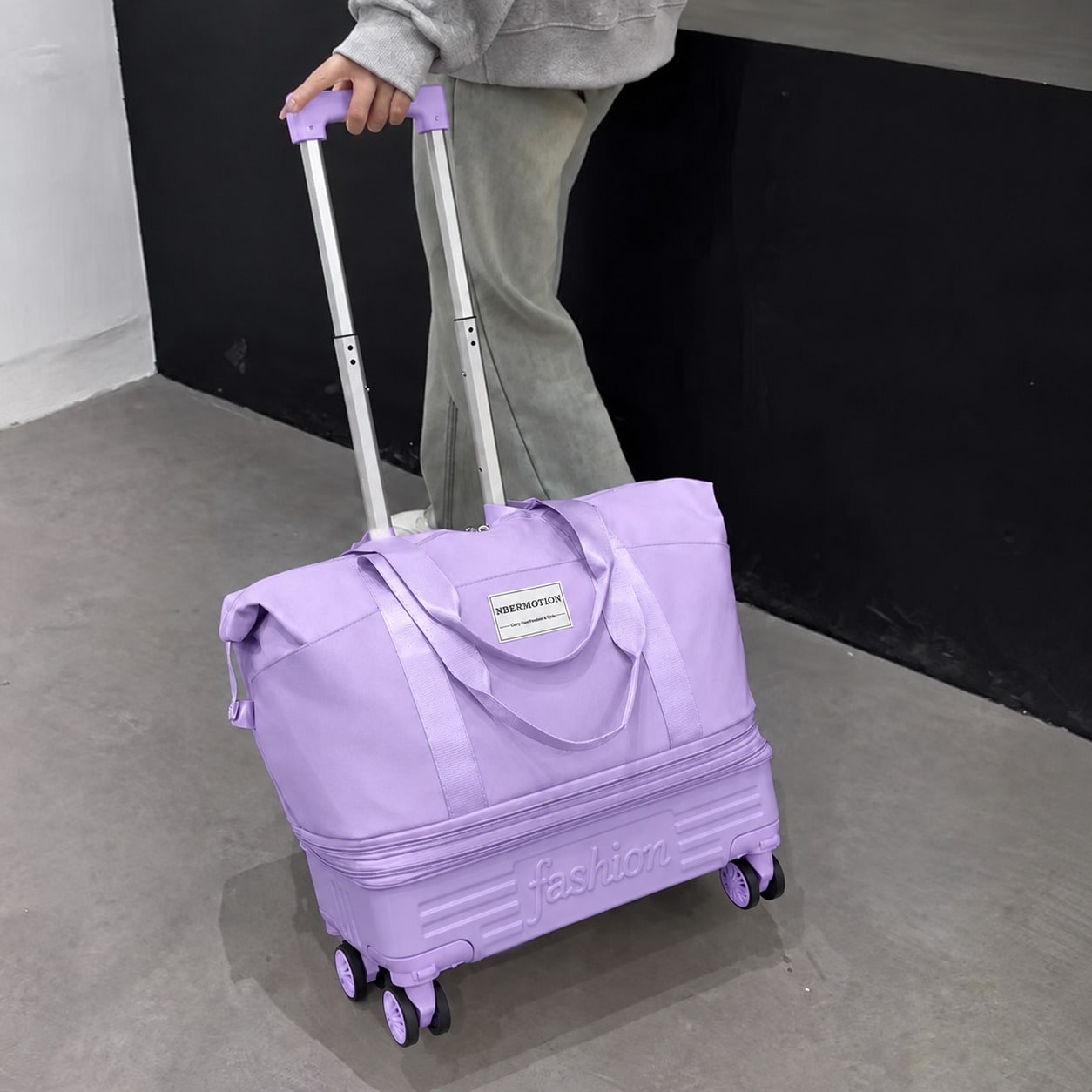 Foldable Rolling Luggage Bag - Genişletilebilir, Tekerlekli Seyahat Çantası, Katlanabilir, Hafif,