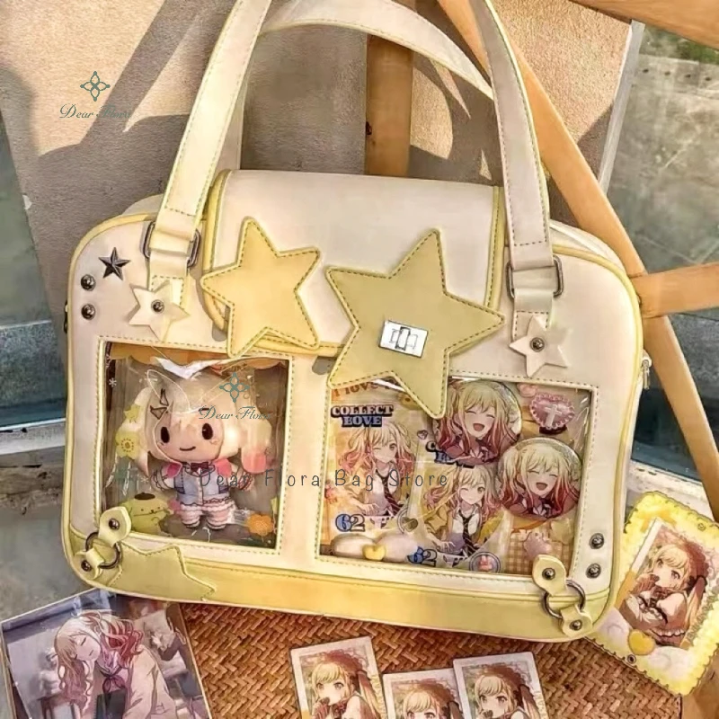 Handbags - Y2K Trend Yıldız Desenli Ita Çanta,