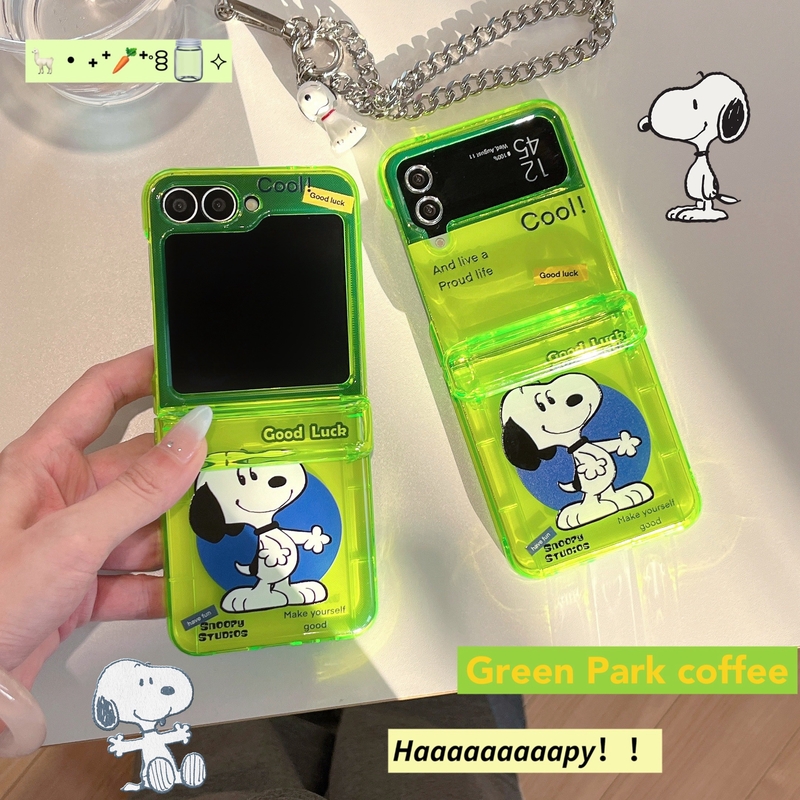 Wallets - Sevimli Karikatür Fıstık Snoopy Floresan Yeşil