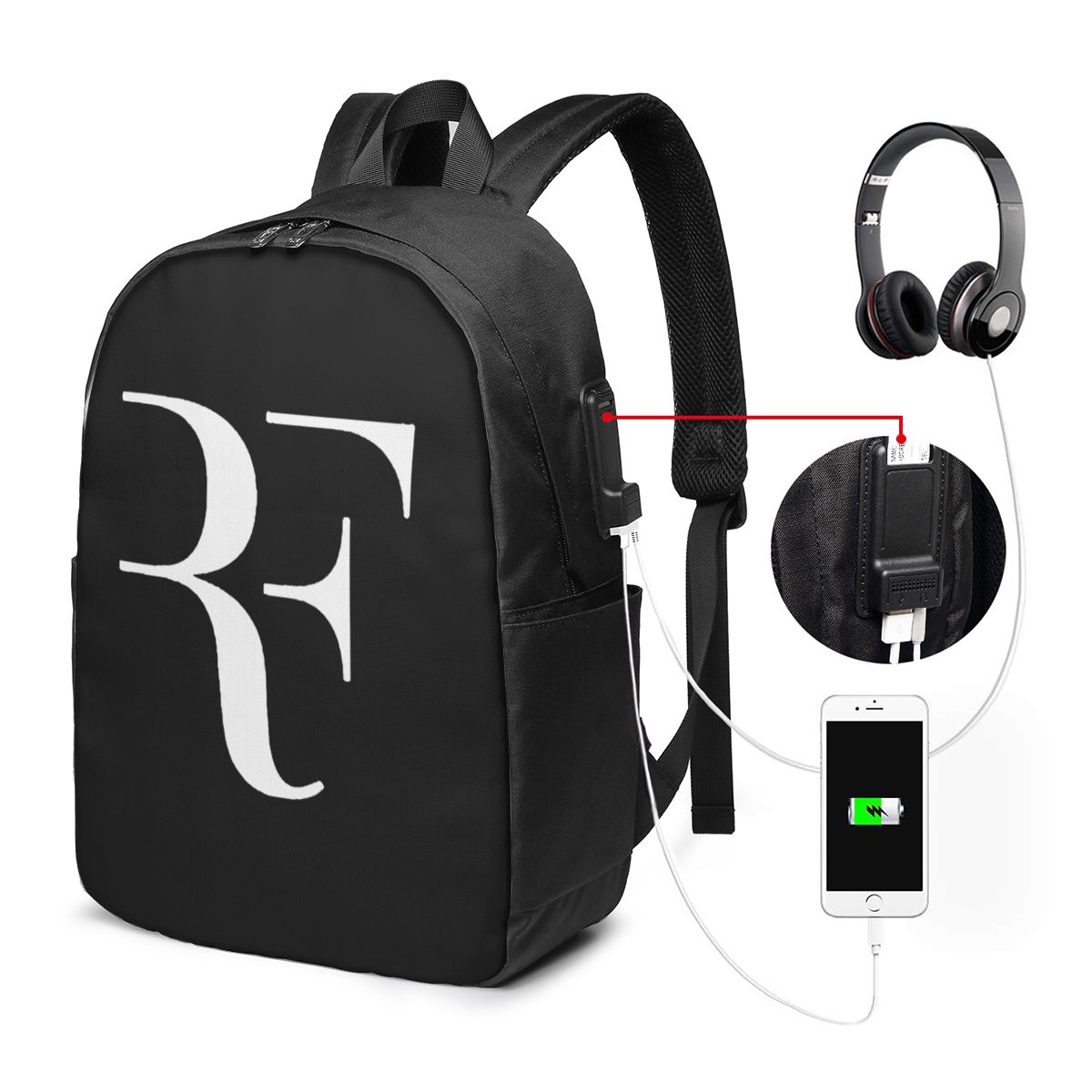 Backpacks - Roger Federer Sırt Çantası Seyahat Dizüstü