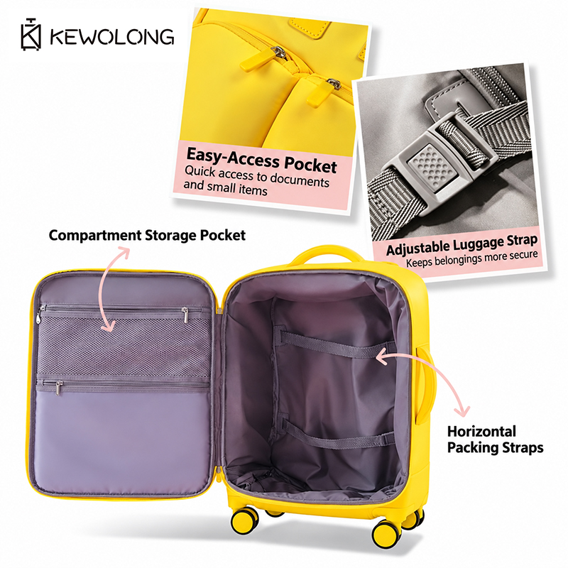 Yeni Ultra Hafif Oxford Kumaş  - Spinner Wheel Rolling Suitcase 20 Inch incelemesi ve fiyatı
