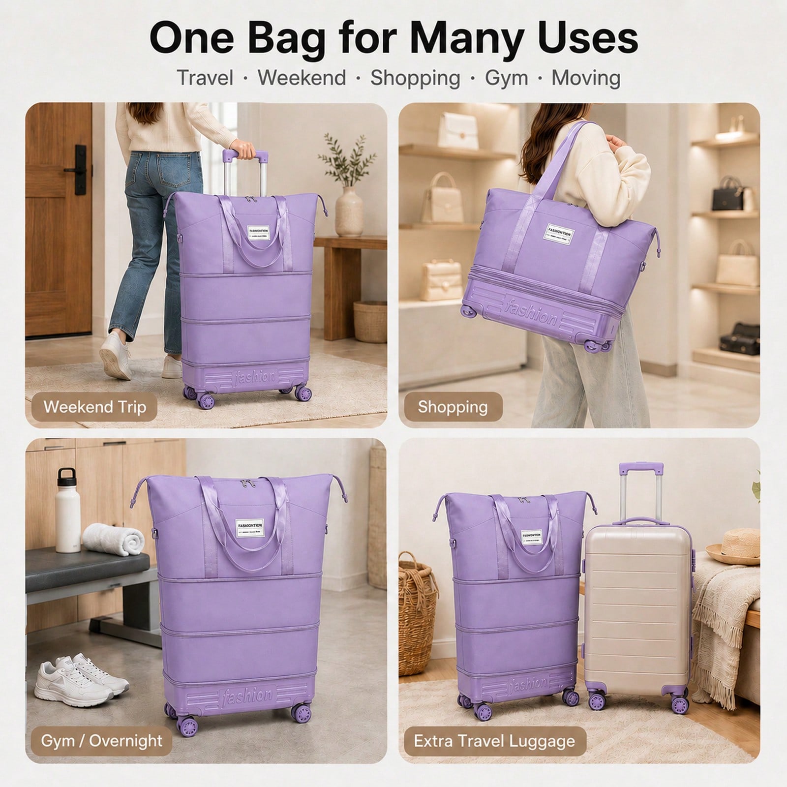Genişletilebilir, Tekerlekli S - Foldable Rolling Luggage Bag incelemesi ve fiyatı