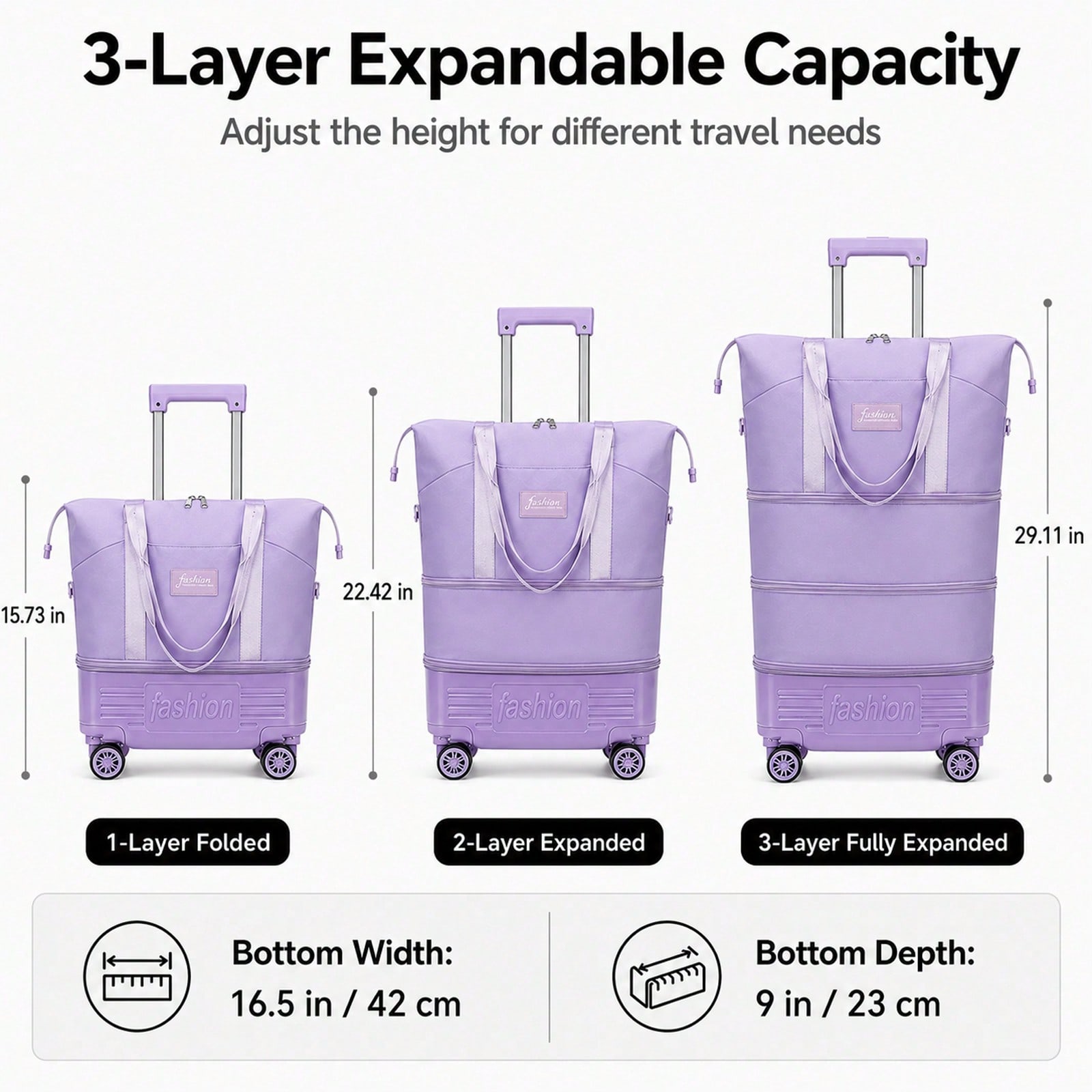 Genişletilebilir, Tekerlekli S - Foldable Rolling Luggage Bag incelemesi ve fiyatı