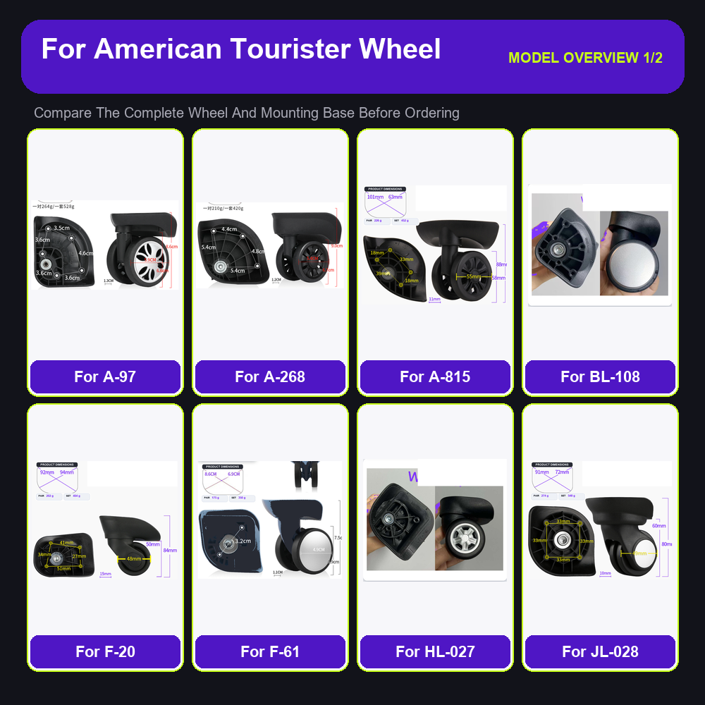 American Tourister A-97 Silent - Silent Replacement Luggage Wheels incelemesi ve fiyatı