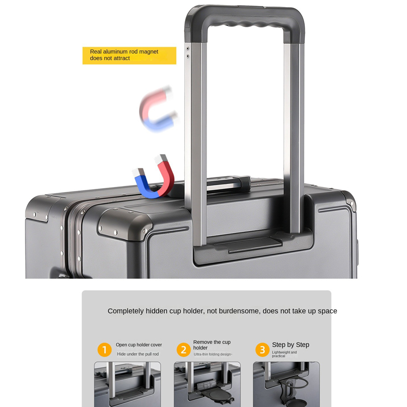 Kalınlaştırılmış PC Alüminyum  - Aluminum Frame Carry On Luggage incelemesi ve fiyatı